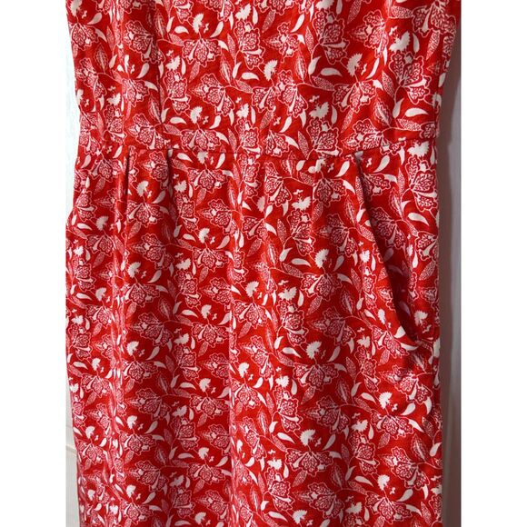 Boden bodycon cotton pencil Jersey Dress Orange Sunset Jungle Bloom  Size 2R - Picture 10 of 10